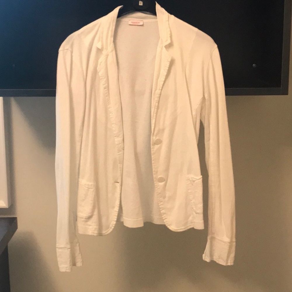 Rossopuro 100% Cotton White Blazer